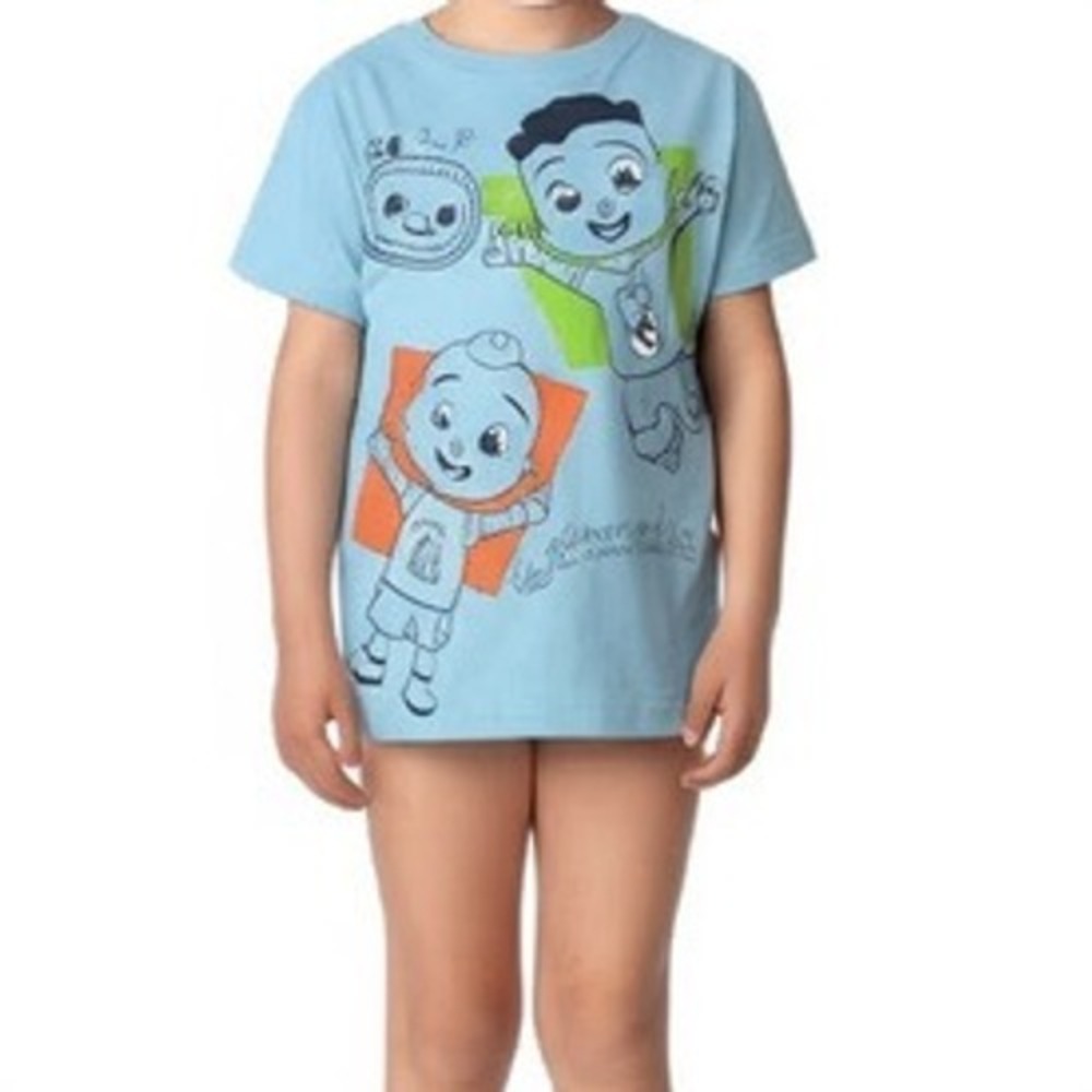Cocomelon Boys Light Blue JJ Graphic T-Shirt Size 5T Playwear Tee Fun Character
